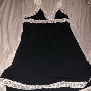 Black mini lingerie dress